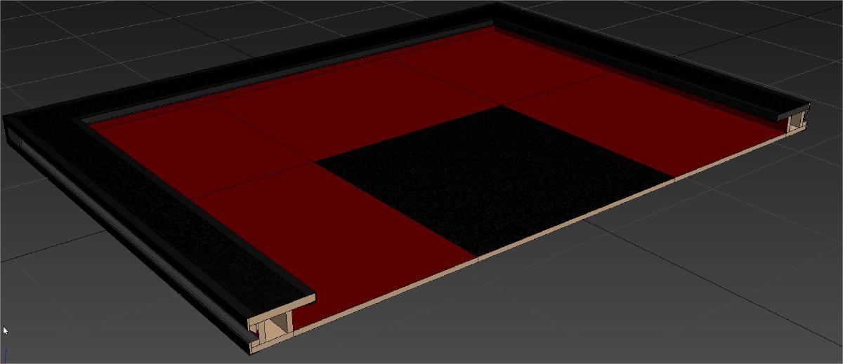 Screenshot of the design in 3ds Max