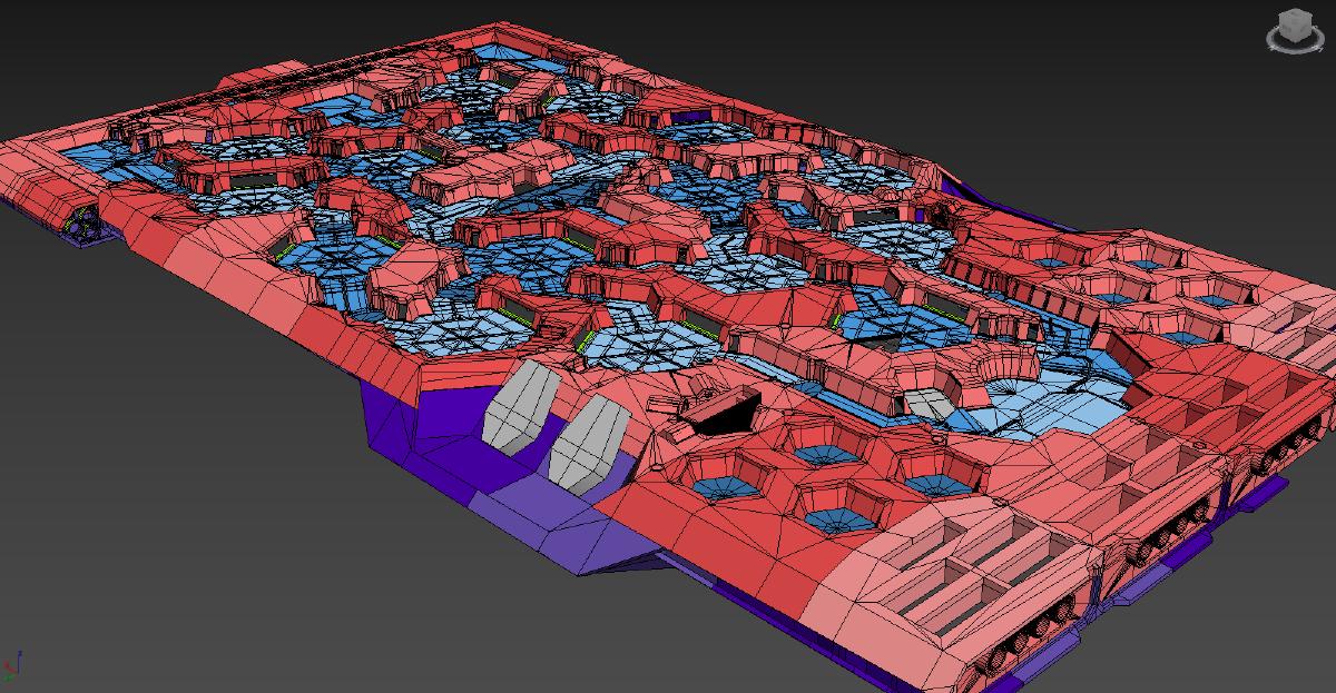 Screenshot of the design in 3ds Max